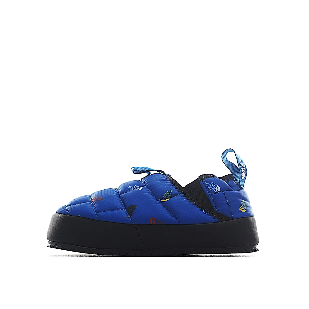 The North Face Nuptse Slipper Blue Black Quilted Puffer Upper Slip-On Construction Casual Shoes 16