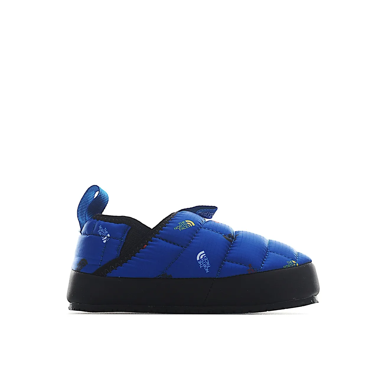 The North Face Nuptse Slipper Blue Black Quilted Puffer Upper Slip-On Construction Casual Shoes 17