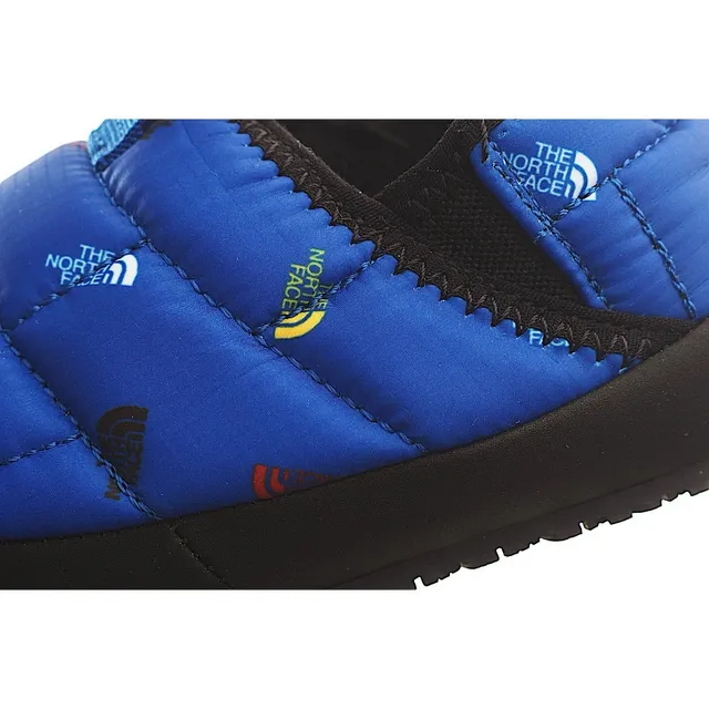 The North Face Nuptse Slipper Blue Black Quilted Puffer Upper Slip-On Construction Casual Shoes 23