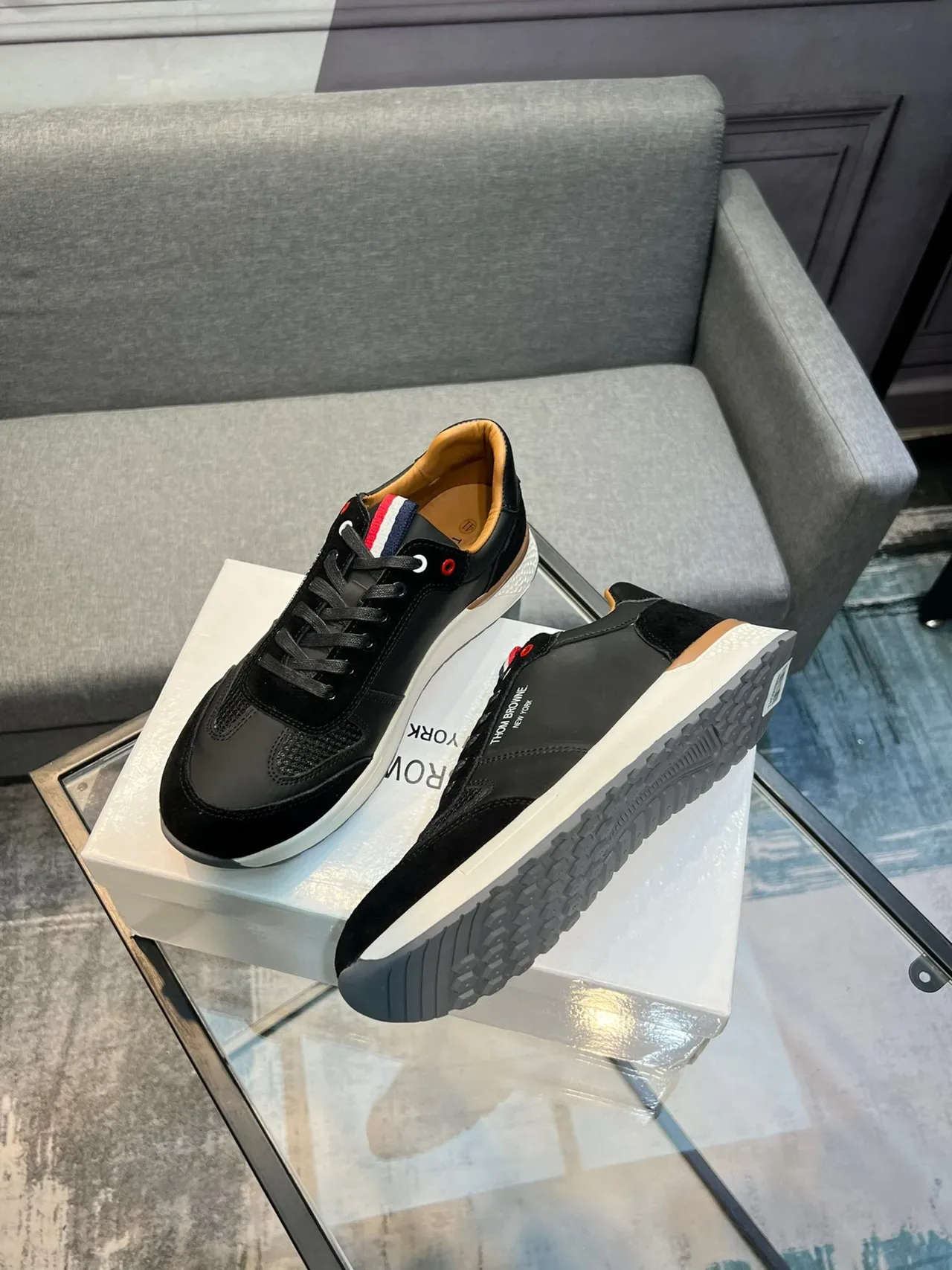 Thom Browne Black and White Lifestyle Sneaker 4