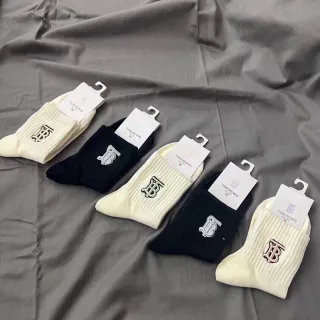 Thom Browne Embroidered TB Monogram Crew Socks