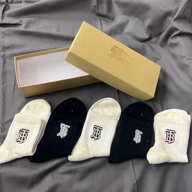 Thom Browne Embroidered TB Monogram Crew Socks 7