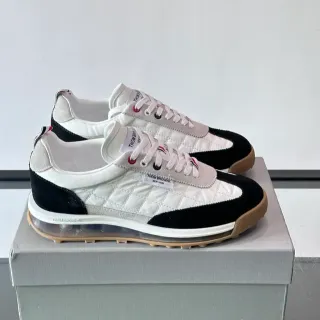 Thom Browne Quilted Diamond-Stitch Black and White Lifestyle Sneakers