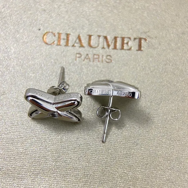 Tiffany & Co. Aretes de oro y plata con forma de X 5