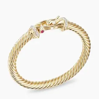 Tiffany & Co. HardWear Twisted Cable Diamond and Ruby Bracelet