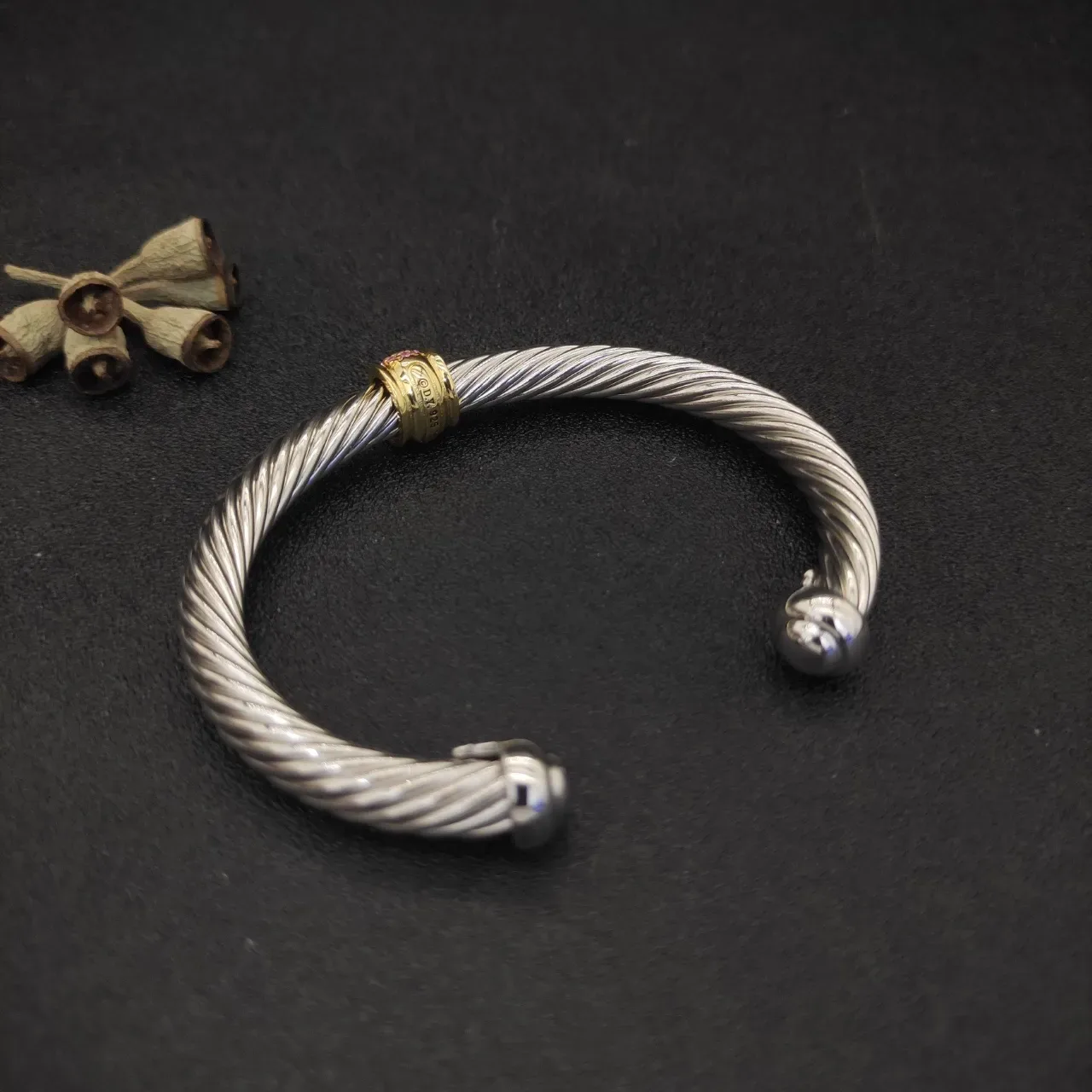 Bracelet Tiffany & Co. HardWear Câble Tordu Pavé Pierre Rose 8