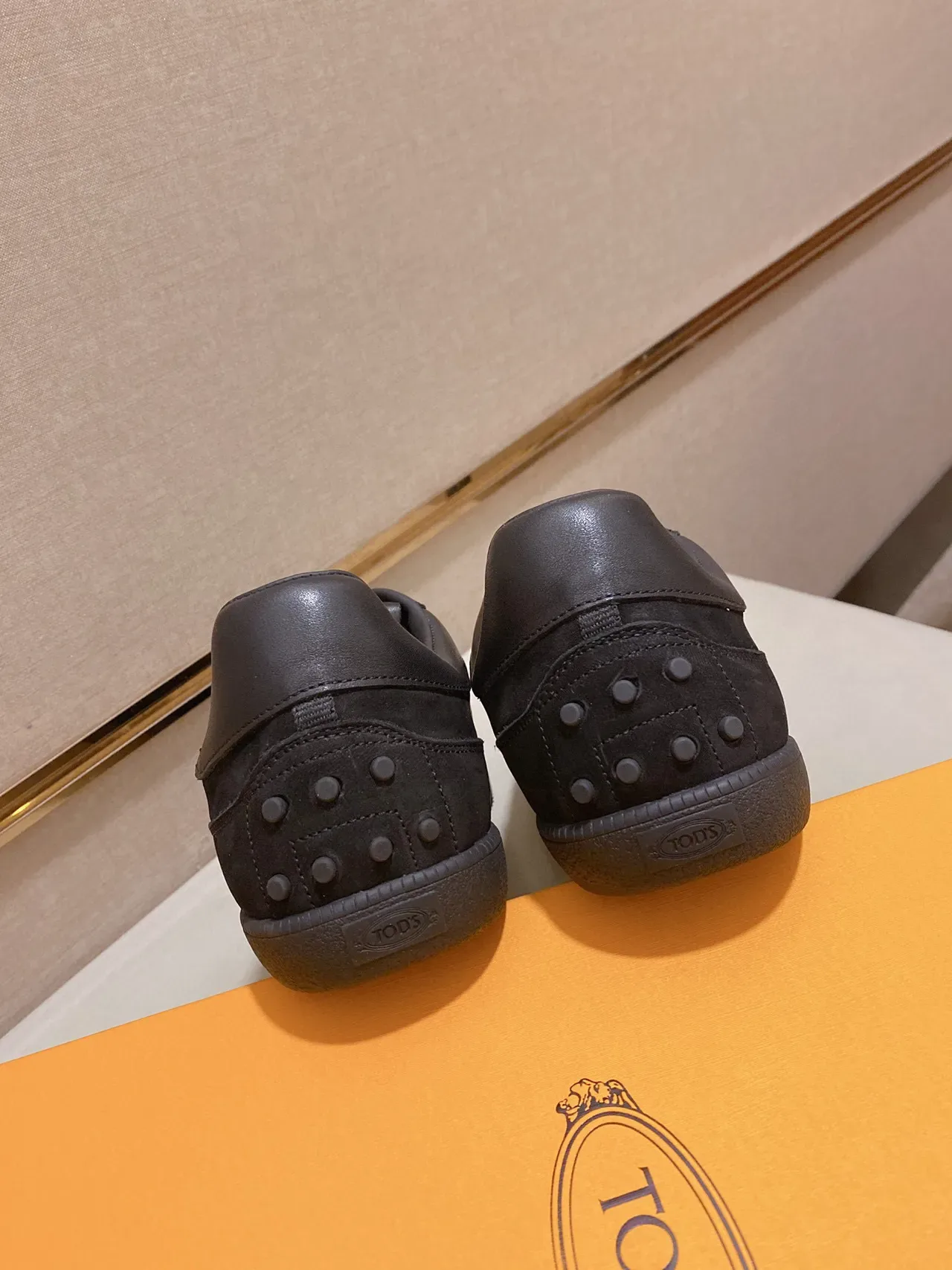 Tod's Black Suede And Leather Panelled Embossed Logo Stripe Lifestyle Sneakers 2