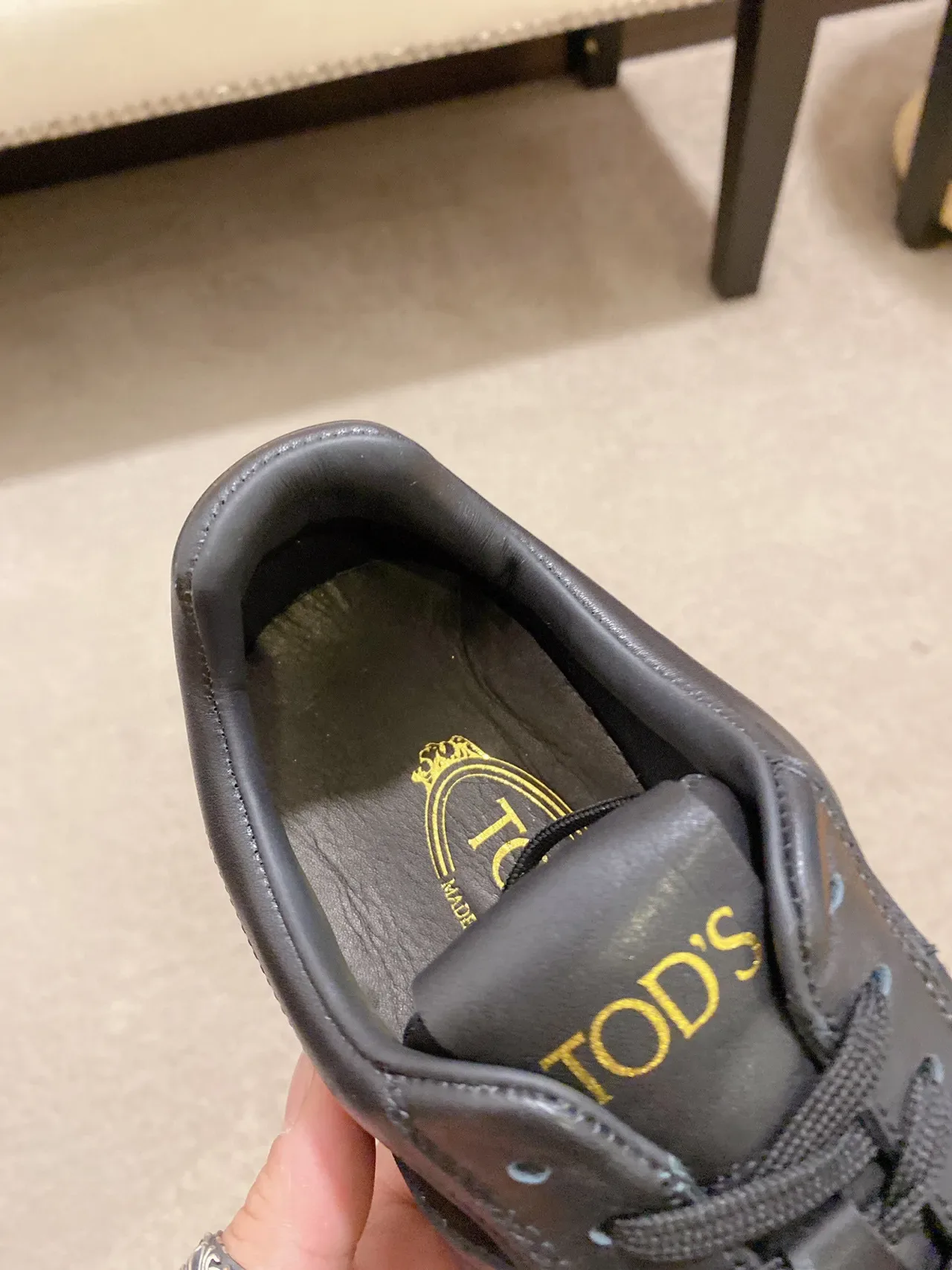 Tod's Black Suede And Leather Panelled Embossed Logo Stripe Lifestyle Sneakers 6