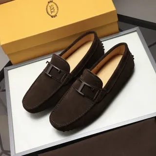 Tod's Gommino Loafer Brown Suede H-Buckle Loafers