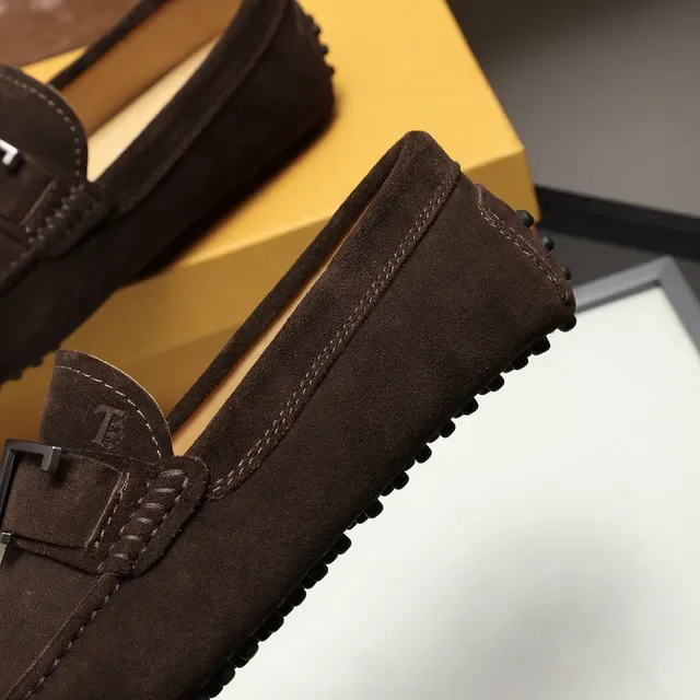 Tod's Gommino Loafer Brown Suede H-Buckle Loafers 4