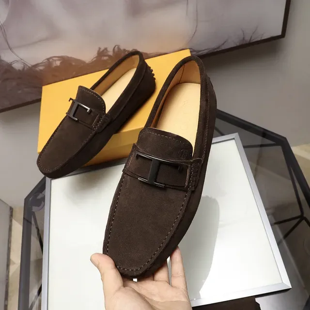 Tod's Gommino Loafer Brown Suede H-Buckle Loafers 6