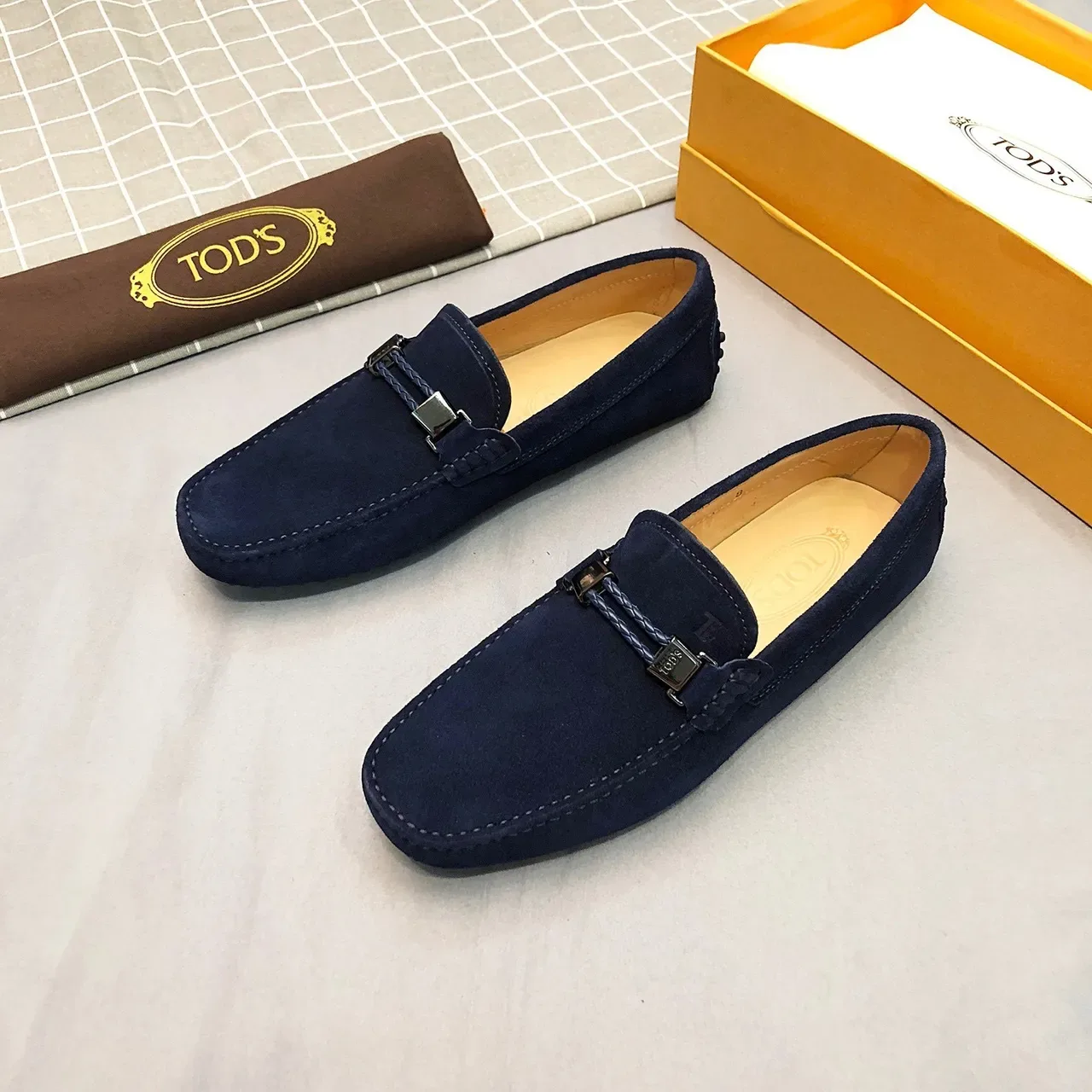 Tod's Horsebit Loafer Daim Bleu marine Homme 2