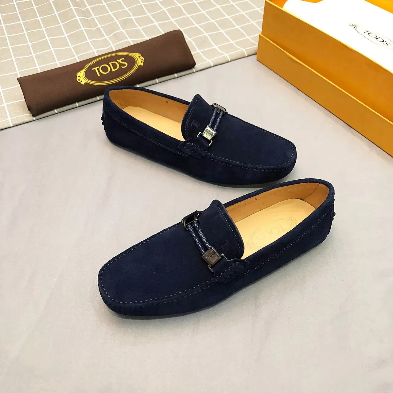Tod's Horsebit Loafer Daim Bleu marine Homme 3