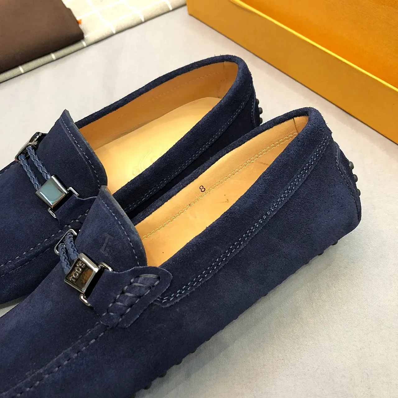 Tod's Horsebit Loafer Daim Bleu marine Homme 6