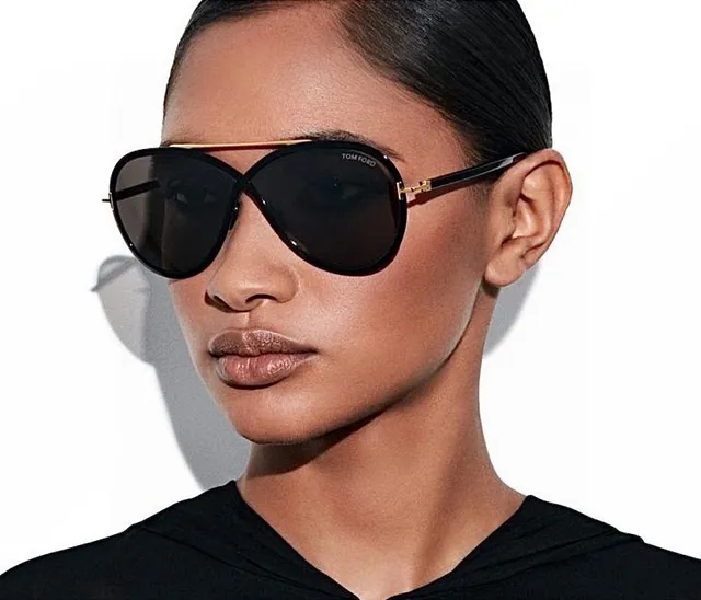 Tom Ford Aviator Red and Gold Gradient Sunglasses 2