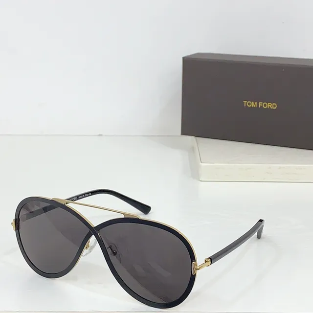 Tom Ford Aviator Red and Gold Gradient Sunglasses 4