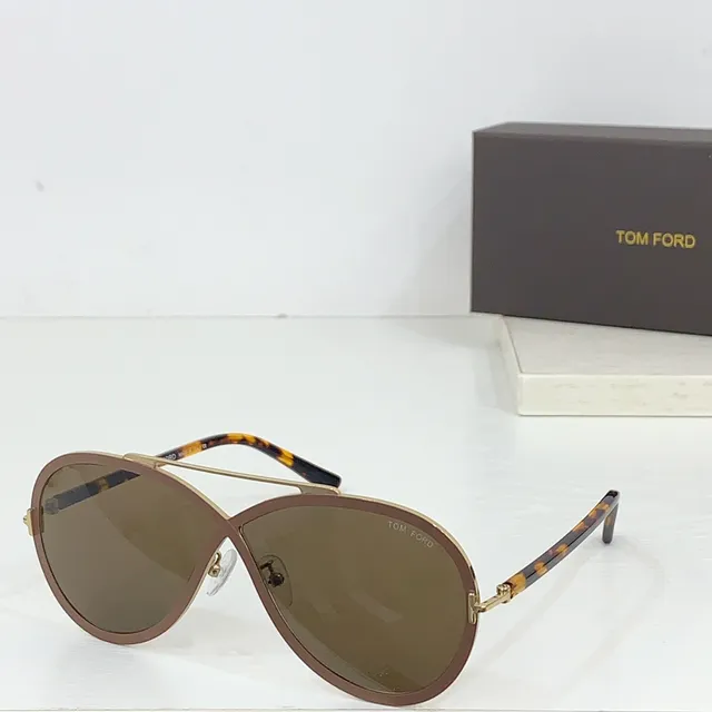 Tom Ford Aviator Red and Gold Gradient Sunglasses 8