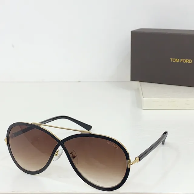 Tom Ford Aviator Red and Gold Gradient Sunglasses 9