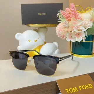 Tom Ford FT0841 Mason Black and Gold Semi-Rimless Sunglasses