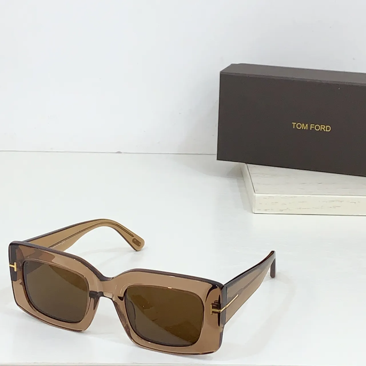 Tom Ford Tina Oversized Rectangular Matte Black Sunglasses 4