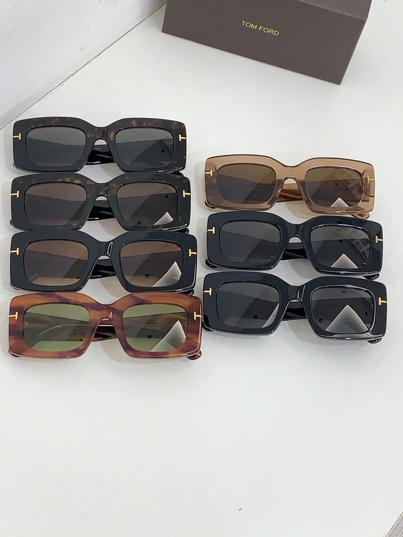 Tom Ford Tina Oversized Rectangular Matte Black Sunglasses 9