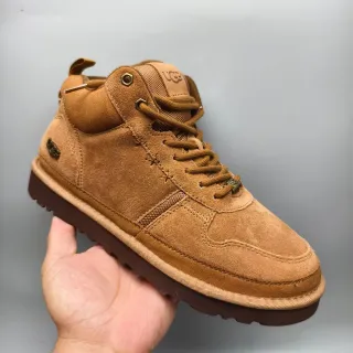 UGG Brown Beige Suede Upper High-Top Lace-Up Work Boots