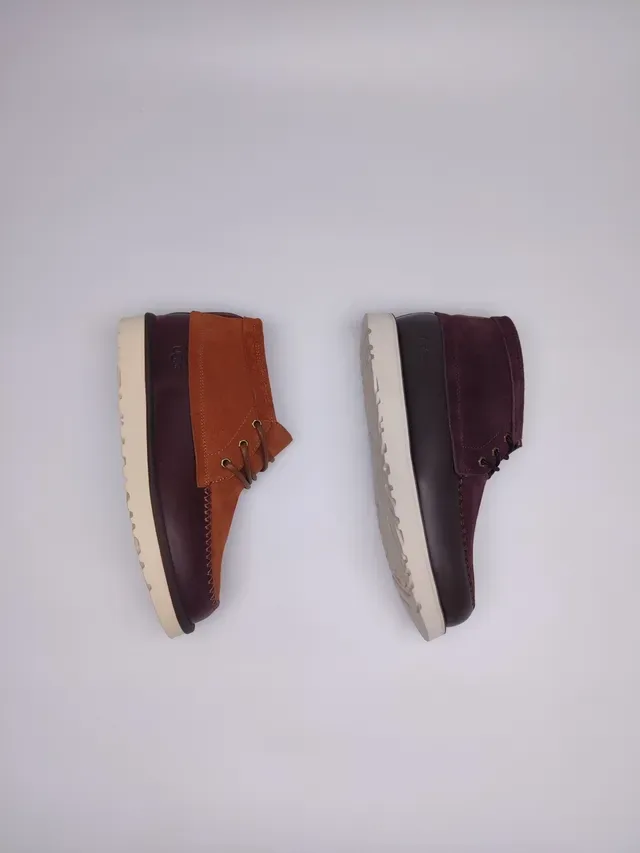 UGG Burgundy Brown Suede Upper Shearling-Lined Ankle Boots 4