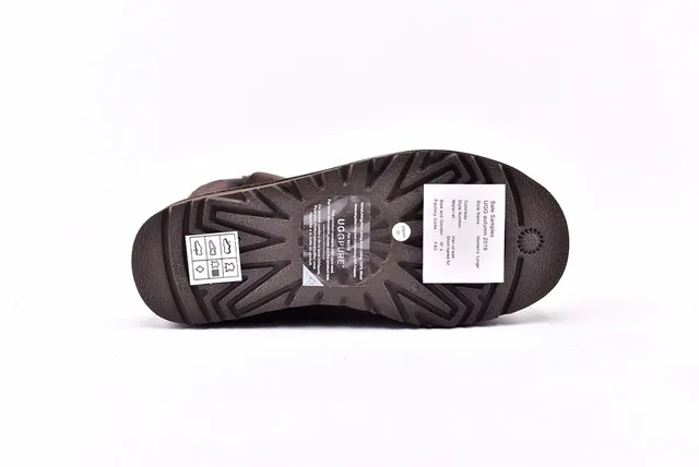 UGG Classic Mini Brown Suede Shearling-Lined Snow Boots 13