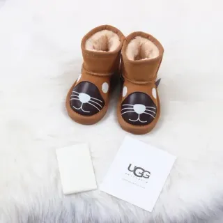 UGG Classic Mini Cat Face Brown Snow Boots