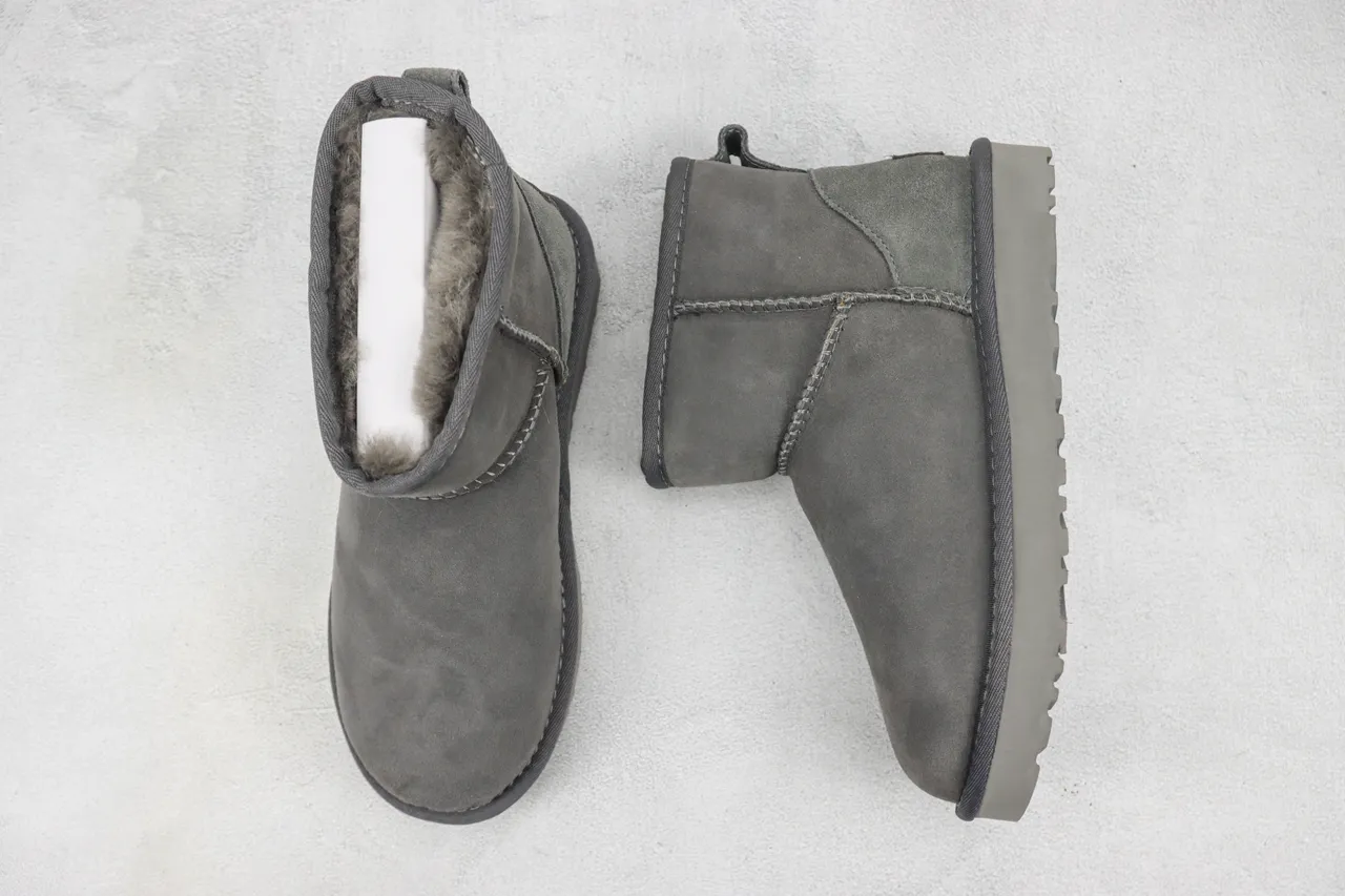 UGG Classic Mini Charcoal Gray Snow Boots 3
