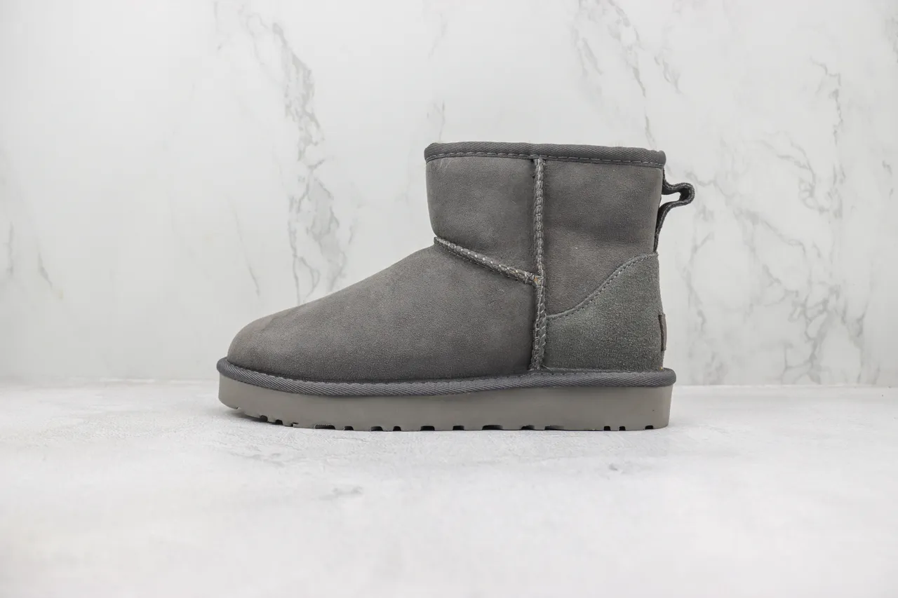 UGG Classic Mini Charcoal Gray Snow Boots 4