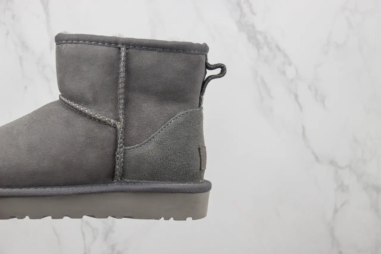UGG Classic Mini Charcoal Gray Snow Boots 7