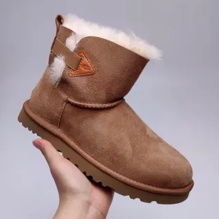 UGG Classic Mini Marrón Castaño Ante Forrada con Shearling Botas de Nieve
