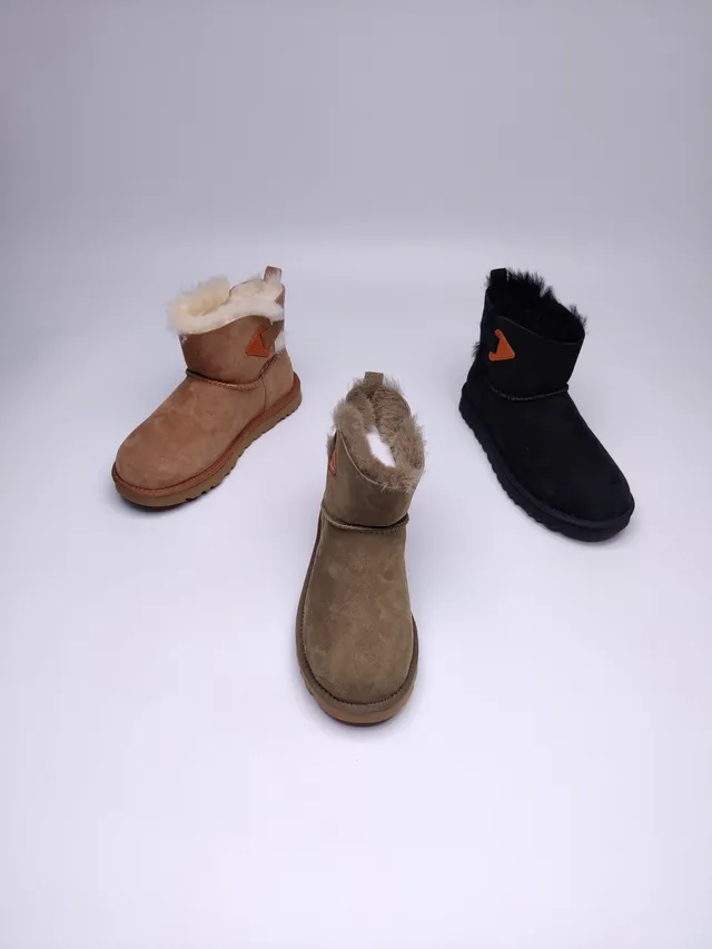 UGG Classic Mini Marrón Castaño Ante Forrada con Shearling Botas de Nieve 3