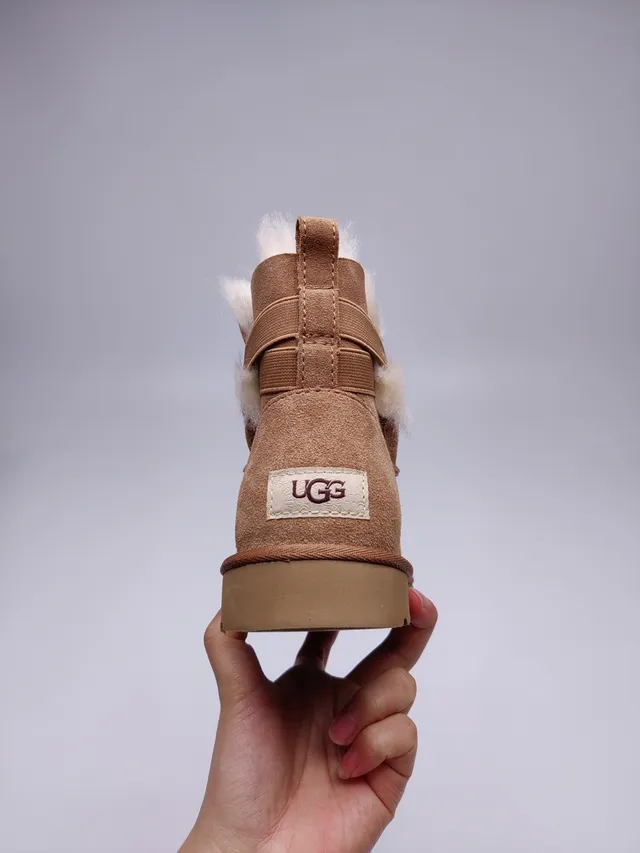 UGG Classic Mini Marrón Castaño Ante Forrada con Shearling Botas de Nieve 6