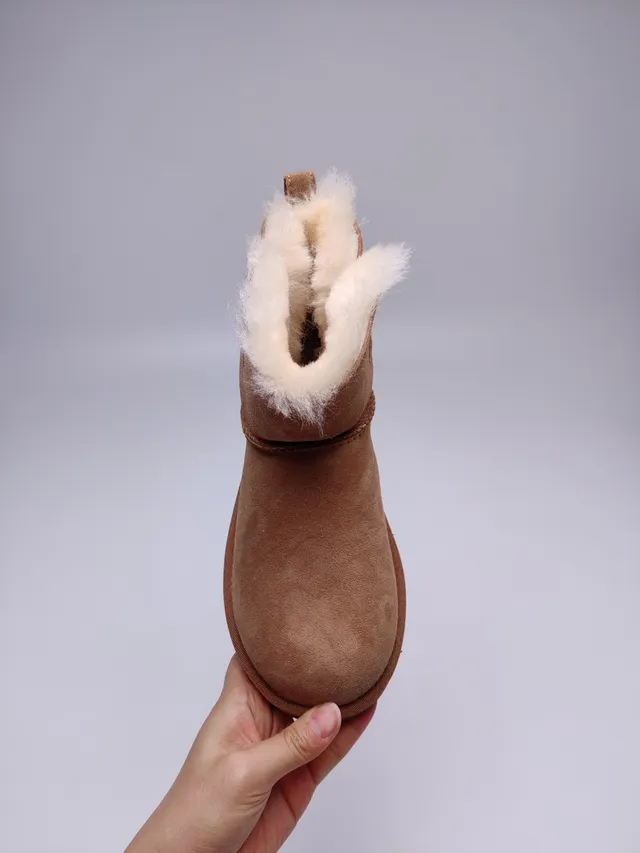 UGG Classic Mini Marrón Castaño Ante Forrada con Shearling Botas de Nieve 7