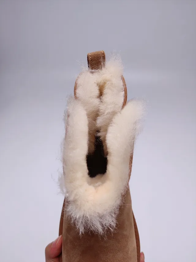 UGG Classic Mini Marrón Castaño Ante Forrada con Shearling Botas de Nieve 8