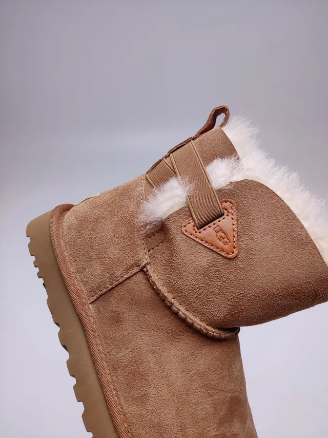 UGG Classic Mini Marrón Castaño Ante Forrada con Shearling Botas de Nieve 14