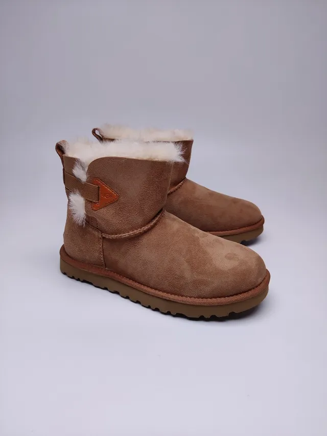 UGG Classic Mini Marrón Castaño Ante Forrada con Shearling Botas de Nieve 16