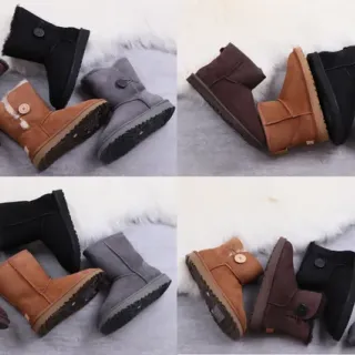UGG Classic Mini Shearling-Lined Suede Snow Boots