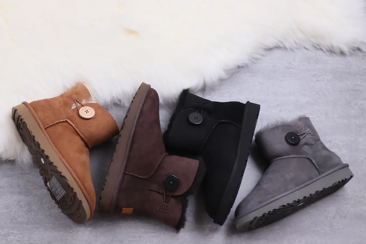 UGG Classic Mini Shearling-Lined Suede Snow Boots 2