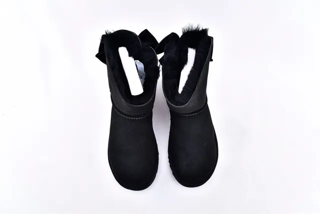 UGG Mini Bailey Bow II Black Snow Boots 3