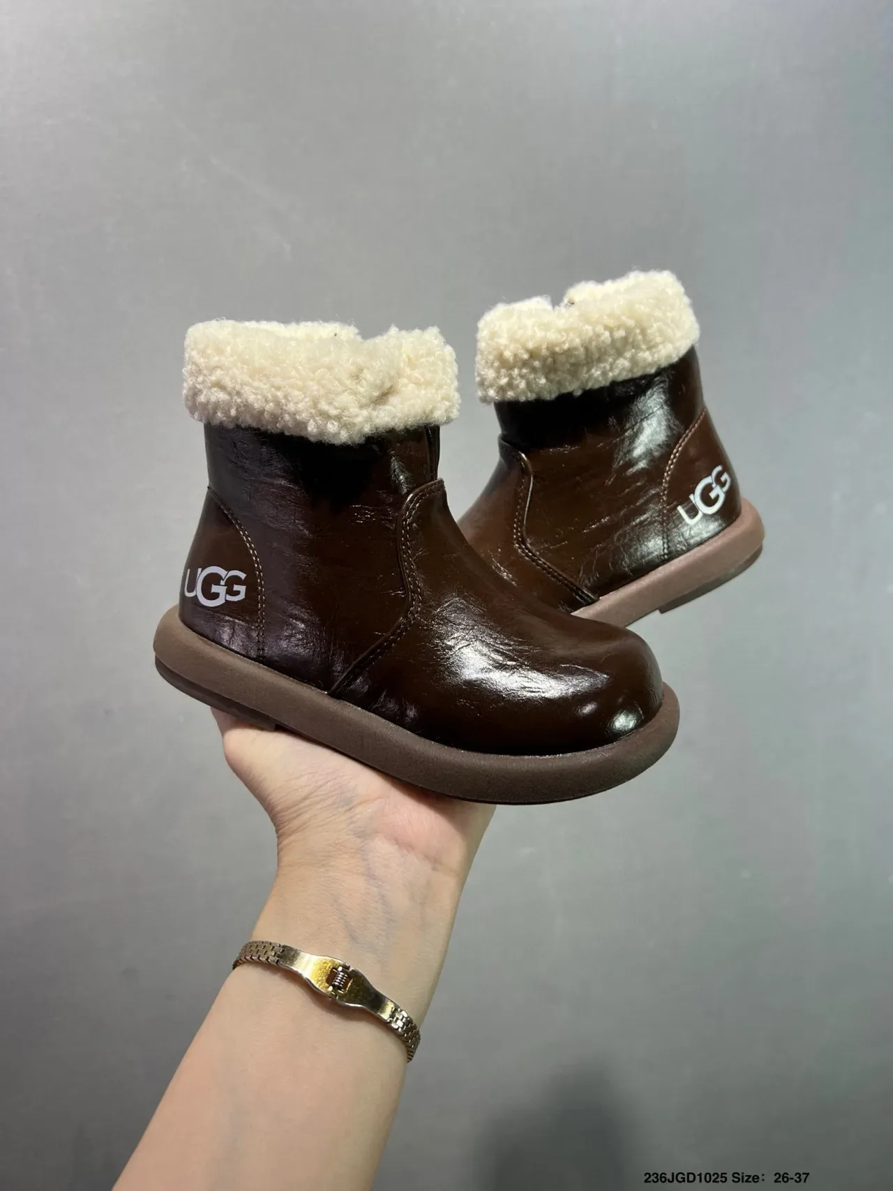 UGG Tasman Black Shearling-Lined Side-Zip Ankle Boots 7
