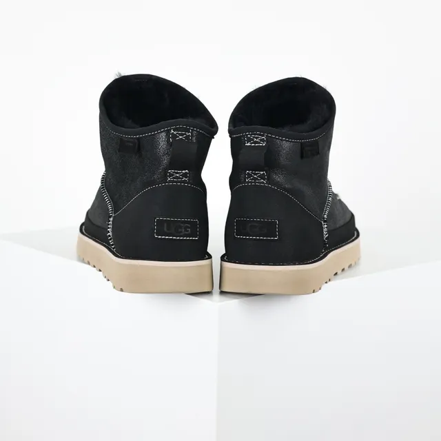 UGG Tasman Black Shearling-Lined Snow Boots 8
