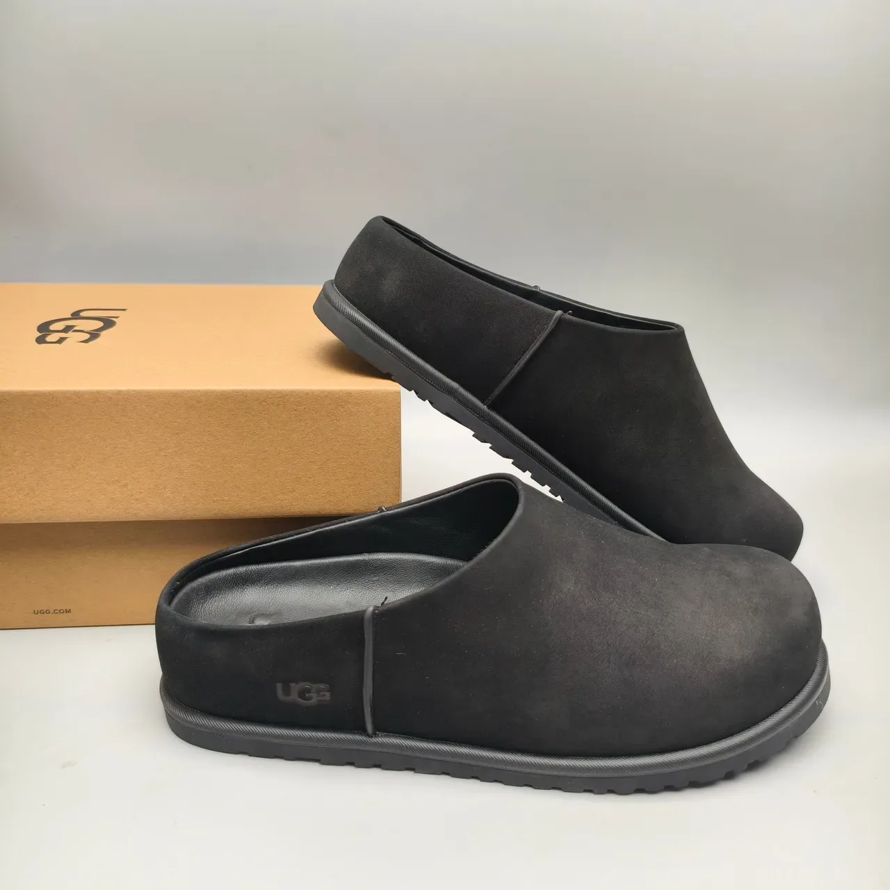 UGG Tasman Black Suede Upper Elastic Side Gusset Casual Shoes 6