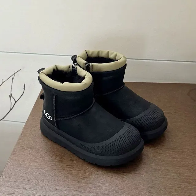 UGG Tasman Brown Orange Insulated Ankle Boot Side-Zip Closure Snow Boots 22