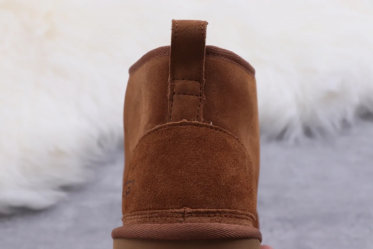 UGG Tasman Chestnut Suede Shearling-Lined Lace-Up Ankle Boots 2