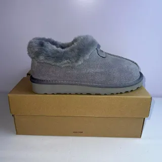 UGG Tasman رمادي بيج جلد أمازون أعلى صوف الخروف مبطن كولار أحذية كاجوال