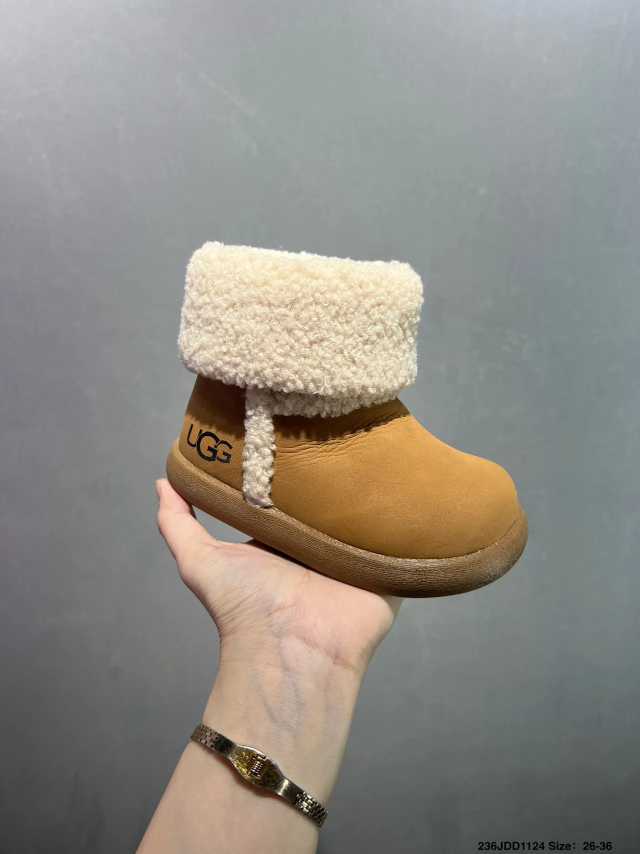 UGG Tasman Tan and Brown Shearling Cuff Snow Boots 7
