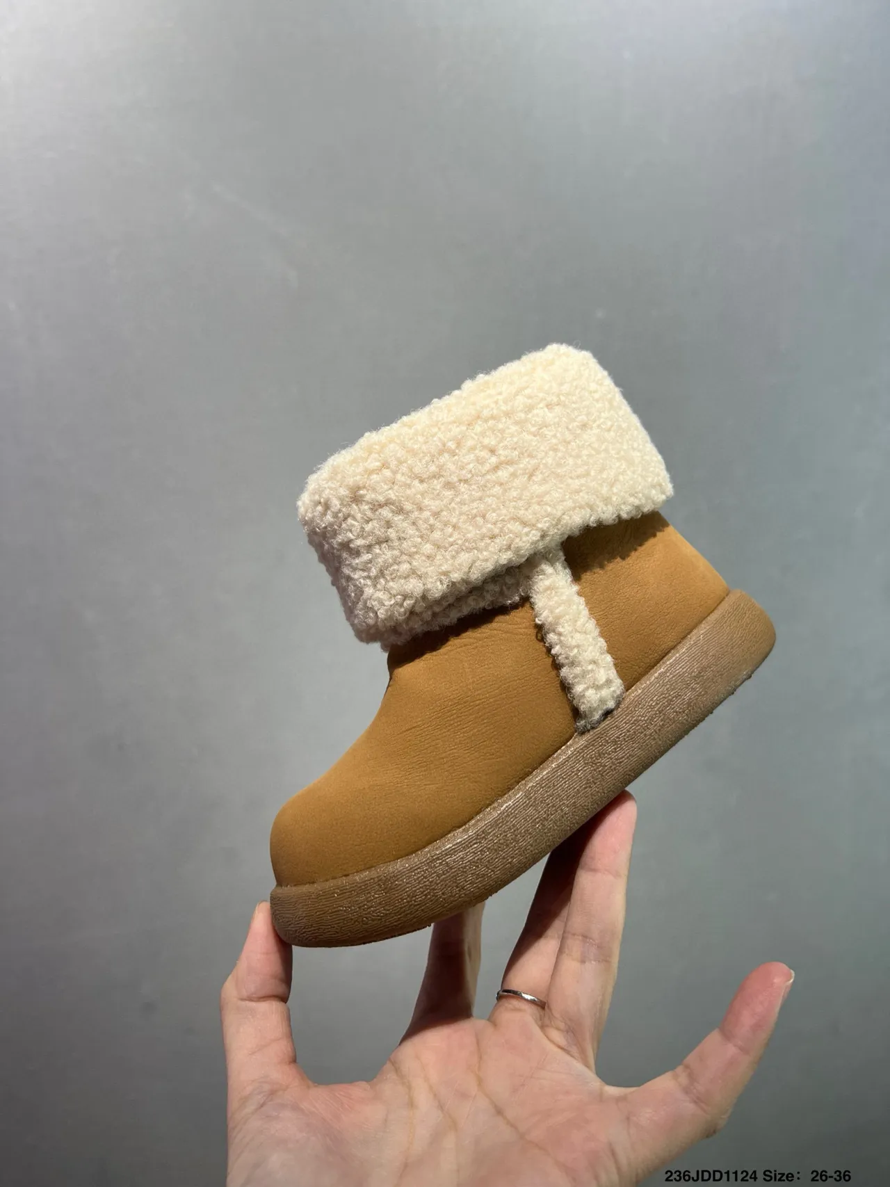 UGG Tasman Tan and Brown Shearling Cuff Snow Boots 8